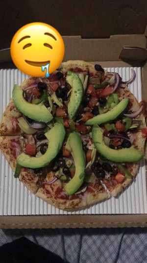 Veggie Supreme pizza! Delicious! at The Thyme Pizzeria in Winnetka