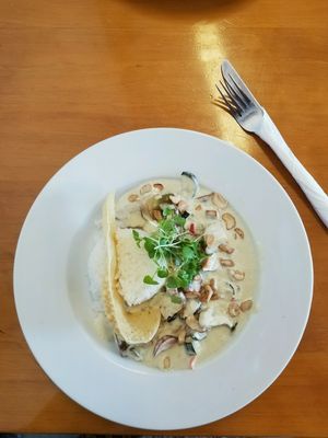 Vege Thai Green Curry at Mud Ducks Cafe in Whanganui