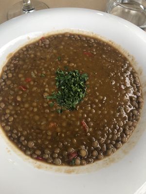 Lentil stew  at Puerta Verde in Lanzarote