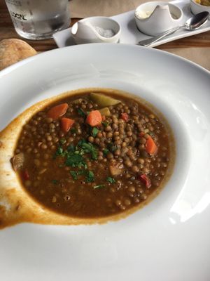 Curried lentils  at Puerta Verde in Lanzarote