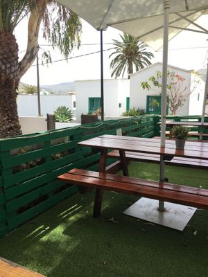Tables outside   at Puerta Verde in Lanzarote
