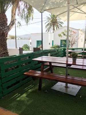 Tables outside  at Puerta Verde in Lanzarote