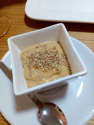 Complimentary hummus at Puerta Verde in Lanzarote