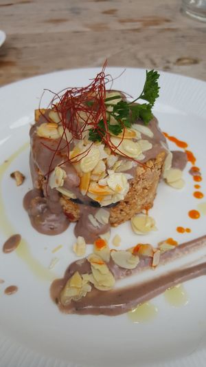 Vegan main with tofu at Puerta Verde in Lanzarote