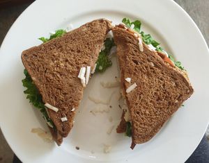 BLT Sandwich with added vegan mozzarella at The Fussy Vegan - Blairgowrie in Johannesburg