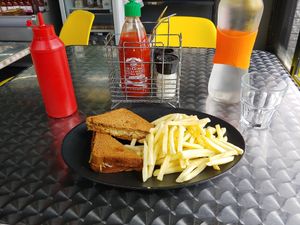 GF Cheese and tomato toasted at The Fussy Vegan - Blairgowrie in Johannesburg