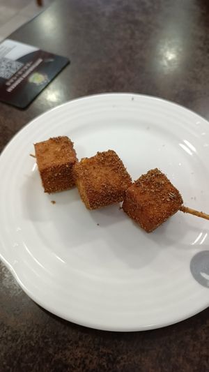 Tofu skewer at Xiongzai in Madrid