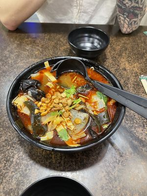 Spicy soup  at Xiongzai in Madrid
