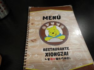 menu with labelled vegan options at Xiongzai in Madrid