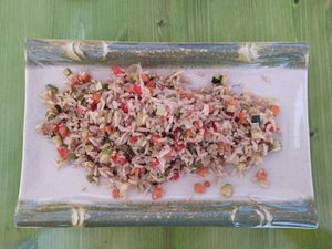 Primero: Arroz frito tailandés con verduras y coco at Gaia in Burgos