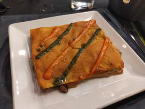 Lasaña de champis at Gaia in Burgos