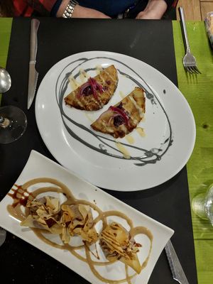 Korean tacos and little parcels with pumpkin at Gaia in Burgos