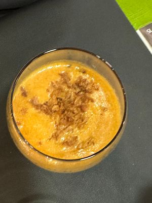 Roasted pumpkin soup (starter) at Gaia in Burgos