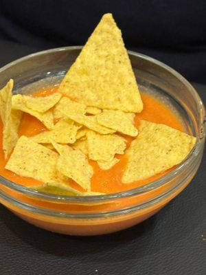 Salmorejo with Nachos (appetizer) at Gaia in Burgos
