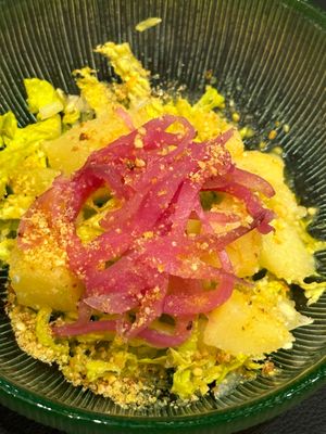 Peach ceviche (Appetizer) at Gaia in Burgos