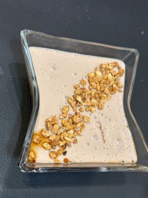 Chestnut panna cotta (dessert) at Gaia in Burgos