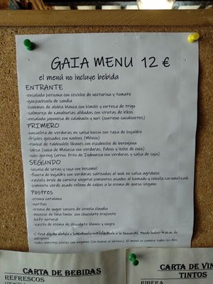 Menú at Gaia in Burgos