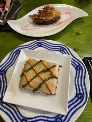 Two main dishes  at Gaia in Burgos