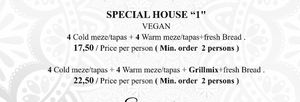 Vegan special at MezzaNotte in Fuengirola