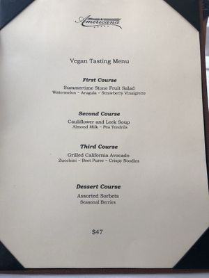Tasting menu at Americana in Las Vegas