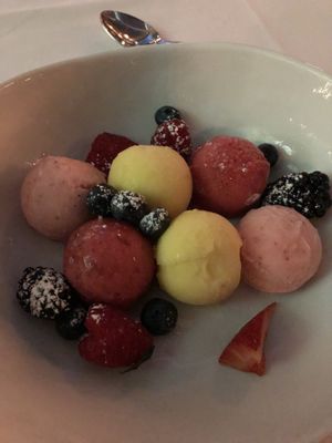 Assorted sorbet  at Americana in Las Vegas