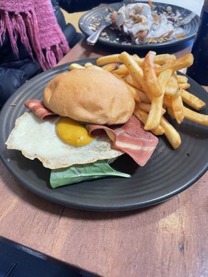 Bacon n egg roll  at One for the Crow in Maidstone