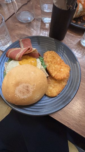 Bacon and egg muffinns  at One for the Crow in Maidstone