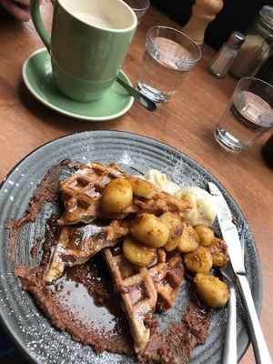 Omg waffles at One for the Crow in Maidstone