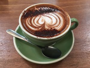 Almond mylk mocha at One for the Crow in Maidstone