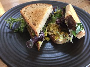 Eggless egg sandwich at One for the Crow in Maidstone