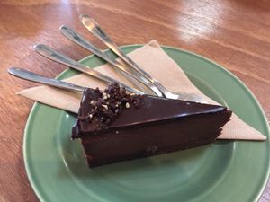 Chocolate cheesecake  at One for the Crow in Maidstone