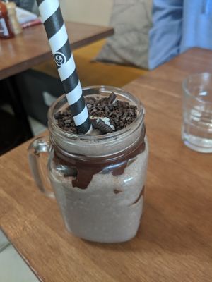Oreo milkshake with paper straw of course 👌 at One for the Crow in Maidstone