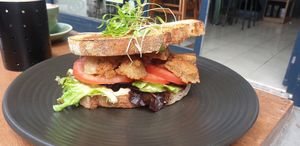 Fried chicken on sourdough at One for the Crow in Maidstone