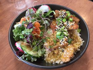 Mock chicken katsu curry at One for the Crow in Maidstone