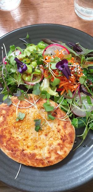 Pie with salad at One for the Crow in Maidstone