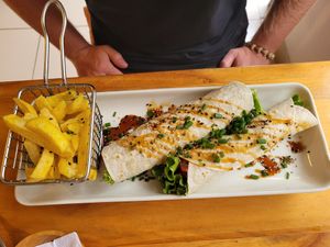 Wrap caprese at Zumo Food & Drink in Banos