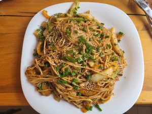 Soba noodles at Zumo Food & Drink in Banos
