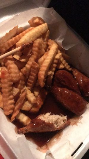 their vegan agave barbecue wings  at The Wing Bar in Atlanta