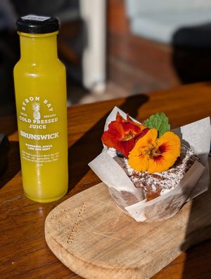 Vegan muffin at Byron Bay General Store in Byron Bay