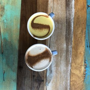 Chai Latte and Turmeric Latte at Byron Bay General Store in Byron Bay