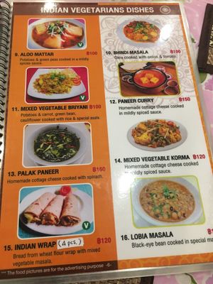 Indian veggie dishes at Flavours of India in Khao Lak