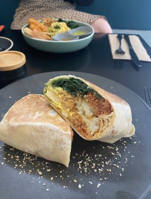 Brekky wrap  at Dicki's in New Farm