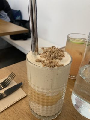 OMG the best peanut butter smoothie ever! at Dicki's in New Farm