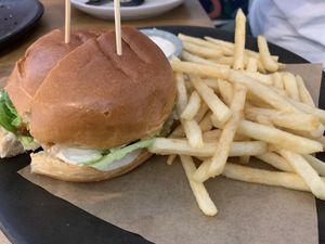 Jack fruit burger. Not my fave, but still tasty at Dicki's in New Farm