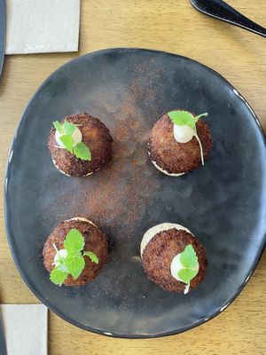 Arancini balls   at Dicki's in New Farm