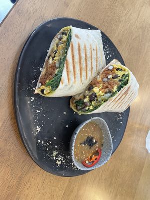 Breakfast burrito  at Dicki's in New Farm