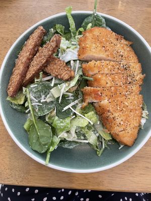 Caesar salad w “chicken”  at Dicki's in New Farm