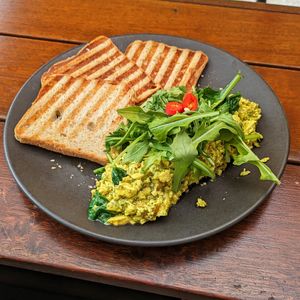 "Green eggs" GF at Dicki's in New Farm