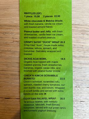 News specials menu - 25 May 2024  at Dicki's in New Farm