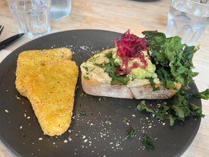 California toast + hashies   at Dicki's in New Farm